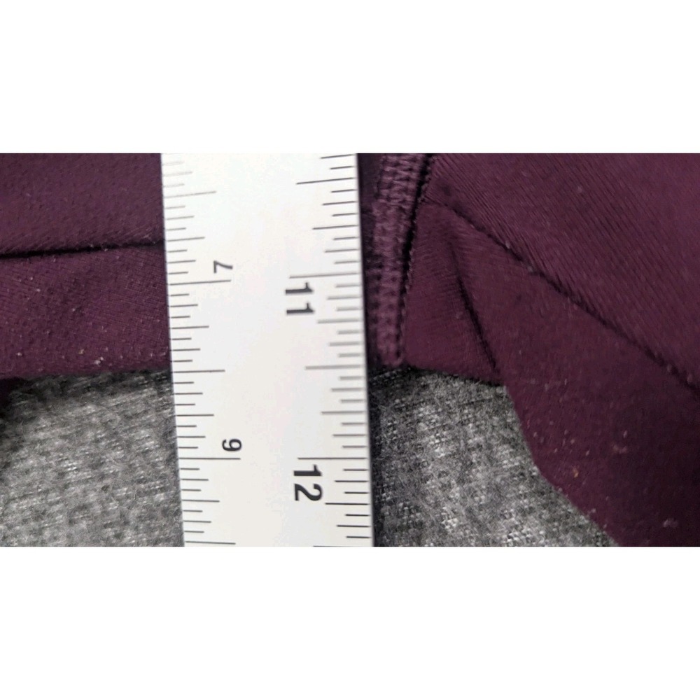 Victoria Secret Pink Leggings Women Medium Maroon High Rise Spellout Lace Cutout - Picture 7 of 15